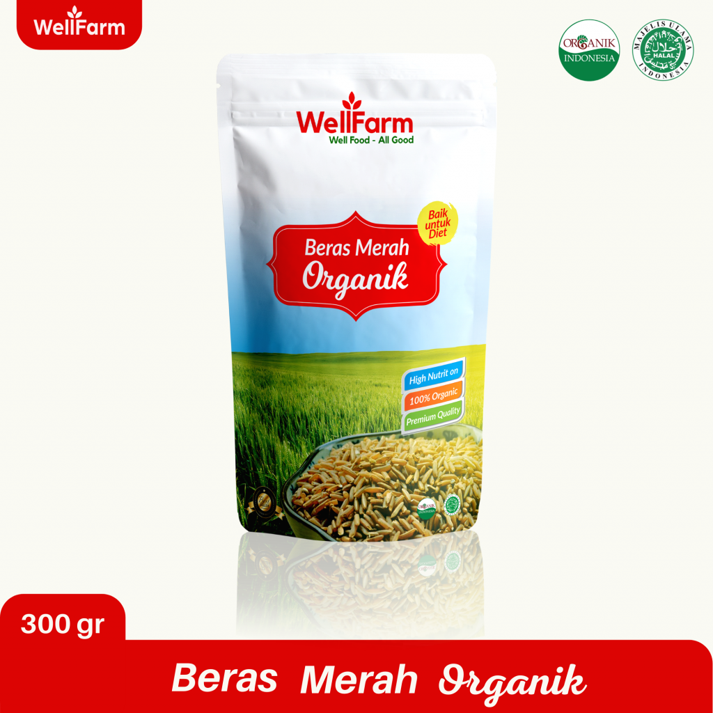 jual beras merah organik wellfarm